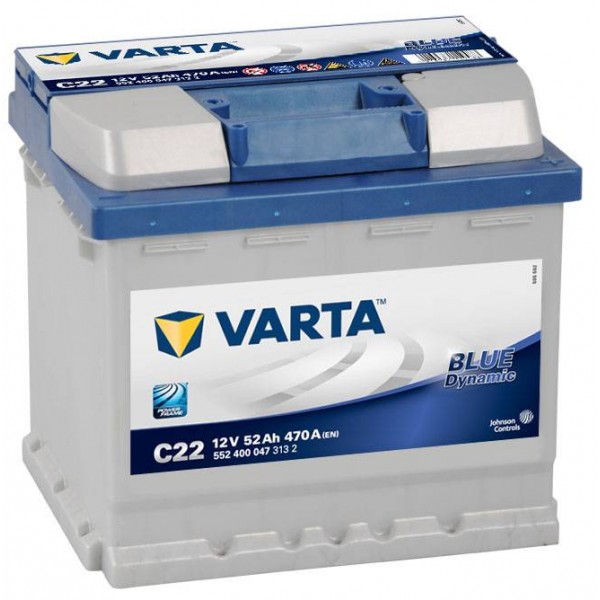 VARTA 52AH C22 12V BLUE DYNAMIC AKÜ