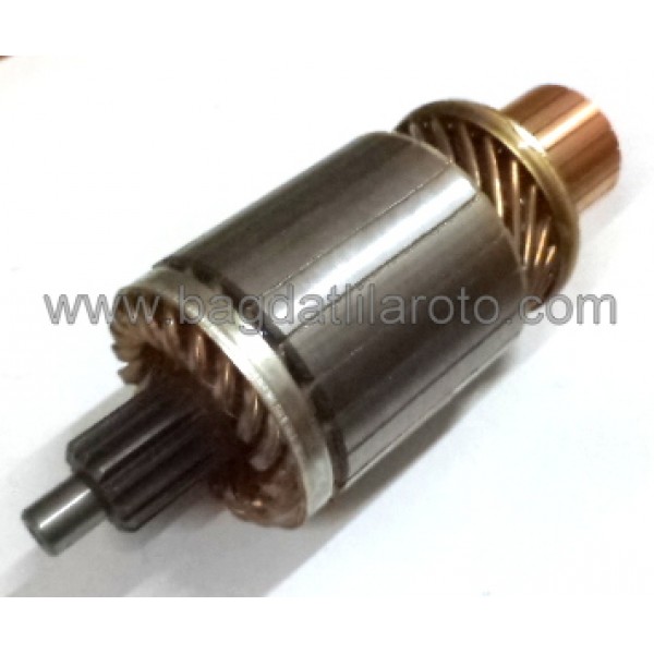 Marş kollektörü 24V 14diş gövde 68mm boy 196mm 39MT Delco Remy tip Mercedes Axor 1828-1833 IM-428 IM-3116 REMARK