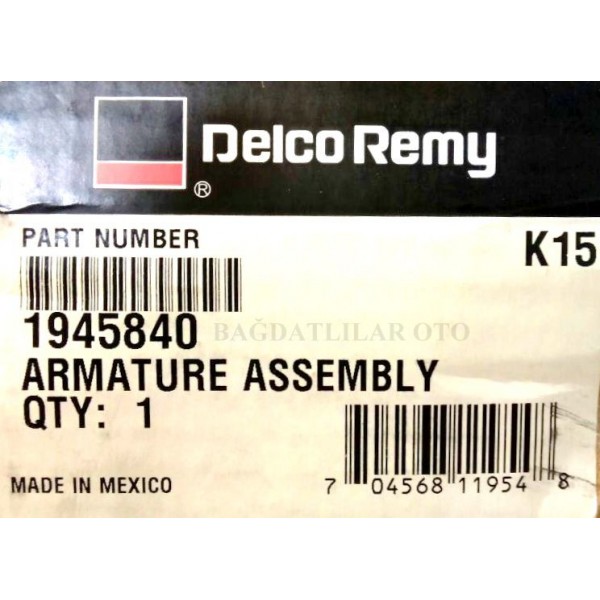Marş kollektörü 24V 50MT gövde 96mm boy 484mmbakır 25 dilim 1945840 DELCO REMY