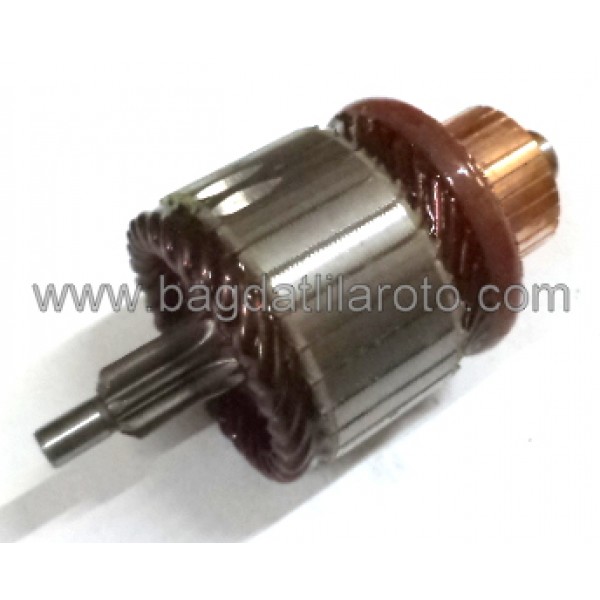 Marş kollektörü 12V 8diş gövde 50,5mm boy 103mm Hitachi tip Fiat Albea 1,3 Multijet 11HIT6302 TYPER