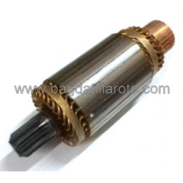 Marş kollektörü 24V 11diş gövde 65mm boy 204mm Hitachi tip Komatsu Hitachi 30.0864 OREM