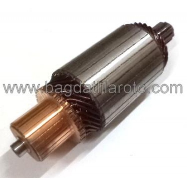 Marş kollektörü 24V 11diş gövde 65mm boy 204mm Nikko tip Komatsu 110H269 110NK001 MEA