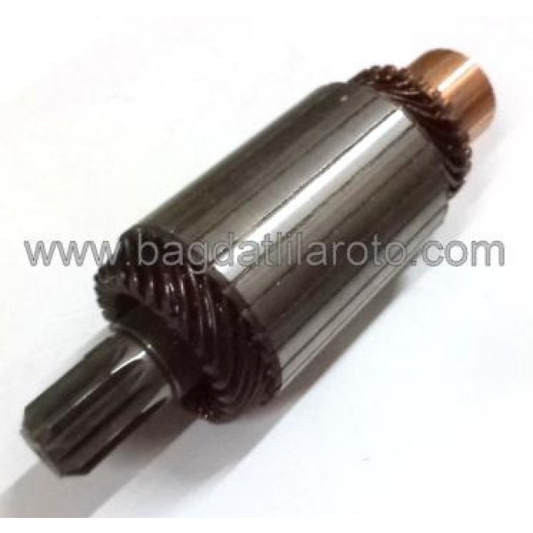 Marş kollektörü 24V 11diş gövde 65mm boy 204mm Nikko tip Komatsu 110H269 110NK001 MEA