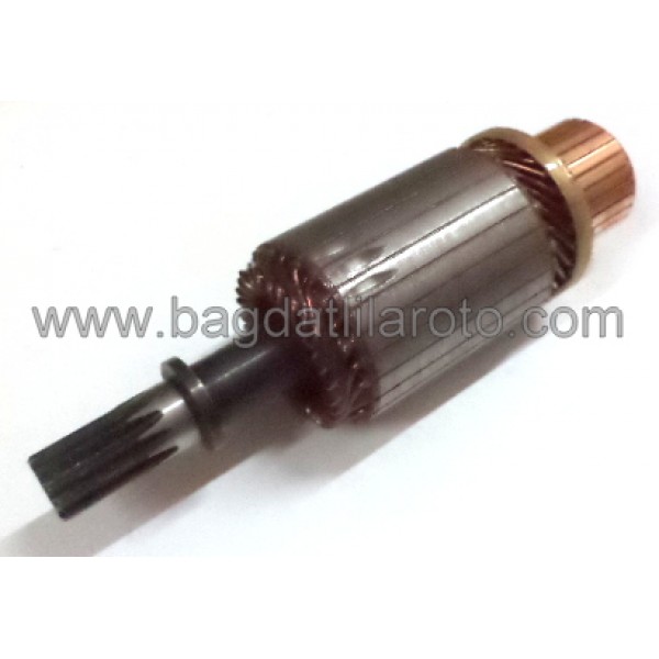 Marş kollektörü 12V 11diş gövde 52,5mm boy 188mm Hitachi tip Bmc Levent, Nissan 110H250 MEA