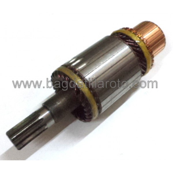 Marş kollektörü 12V 11diş gövde 52,5mm boy 174mm Hitachi tip BMC Levend, Nissan 2500 IM-3027 47061 SGR