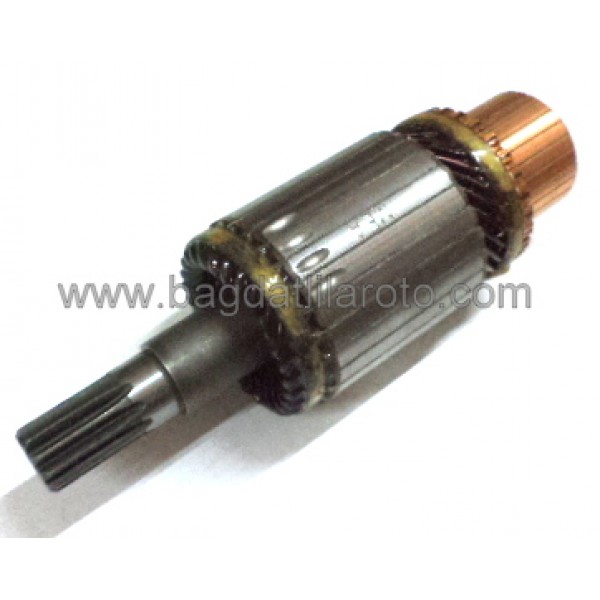 Marş kollektörü 12V 11diş gövde 52,5mm boy 174mm Hitachi tip Nissan Primera, Almera, Vanetta YM 110H264 MEA