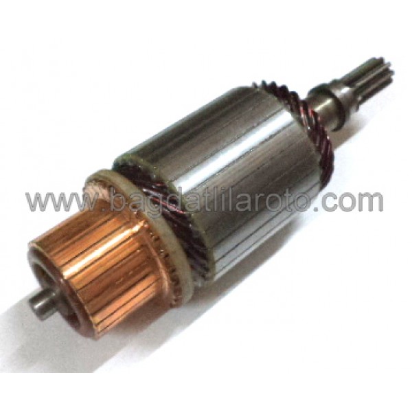Marş kollektörü 12V 9diş gövde 52,8mm boy 173mm Hitachi tip Isuzu D-MAX 2.5 IM-3136 KA-93050 İTHAL