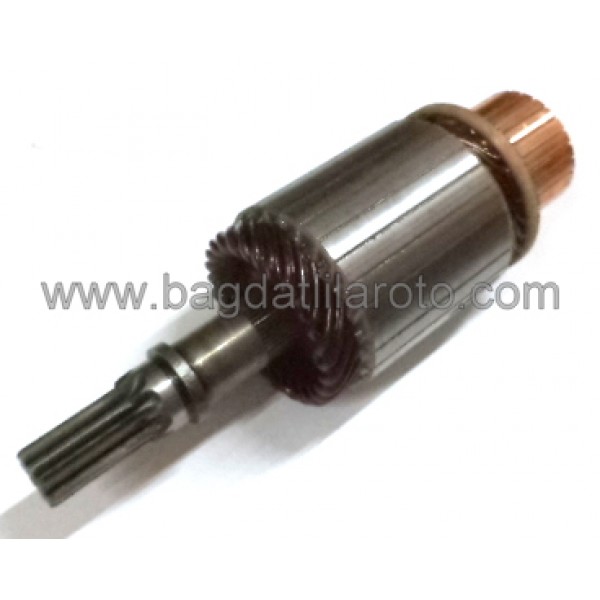 Marş kollektörü 12V 9diş gövde 52,8mm boy 173mm Hitachi tip Isuzu D-MAX 2.5 IM-3136 KA-93050 İTHAL