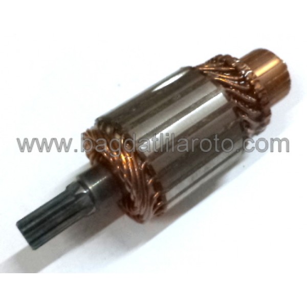 Marş kollektörü 12V 9diş gövde 48mm boy 142,5mm Mitsubishi tip Peugeot, Citroen 30.0821 OREM