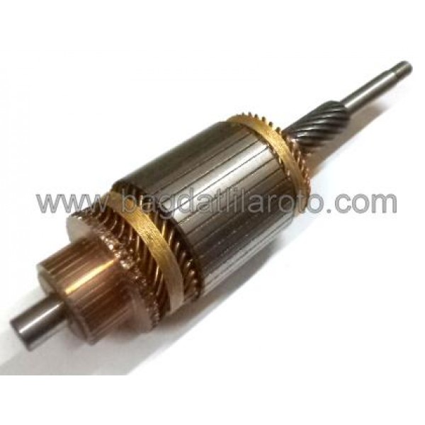 Marş kollektörü 24V gövde 83mm boy 357mm Nikko tip Isuzu, Komatsu 30.0856 OREM