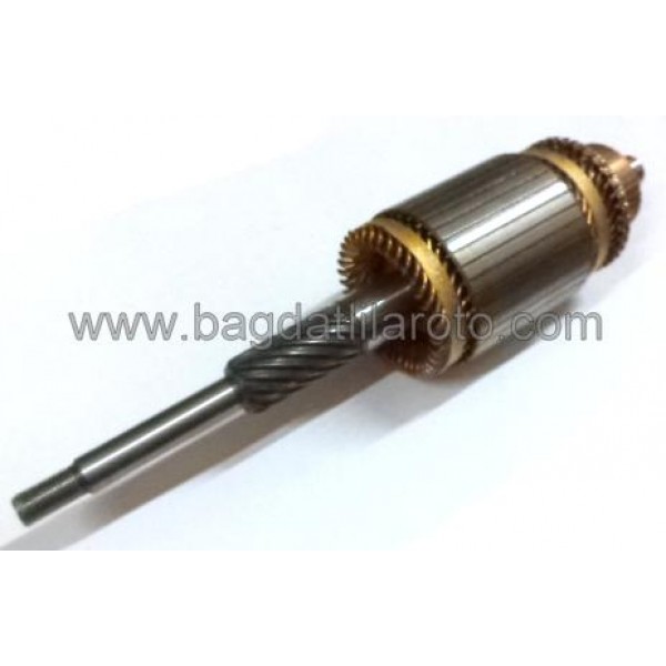 Marş kollektörü 24V gövde 83mm boy 357mm Nikko tip Isuzu, Komatsu 30.0856 OREM