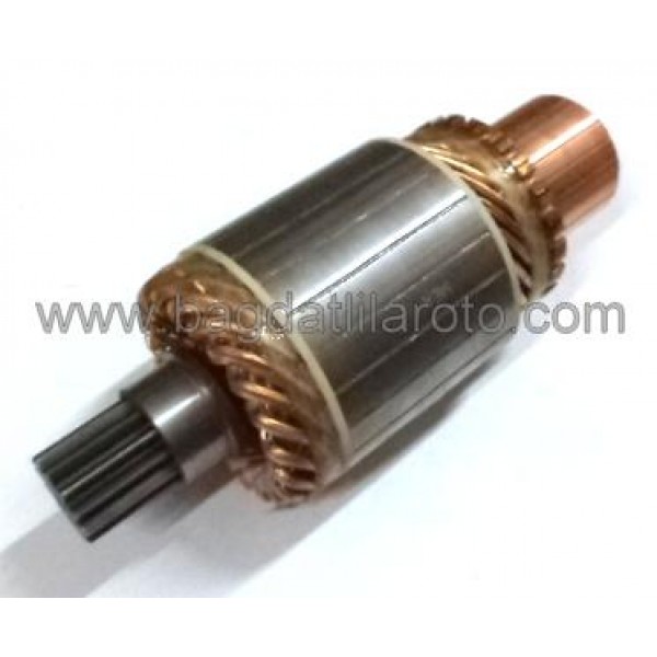 Marş kollektörü 24V 12diş gövde 75mm boy 206mm Sawafuji tip HINO Kırkayak, 26 235 Kamyon, Samsung İş makinesi 110SW752 MEA