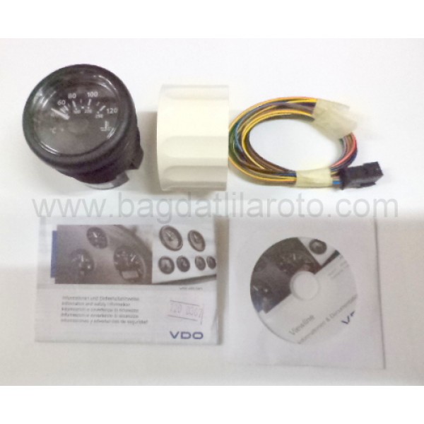 Hararet saati 12-24V çap 52mm 120'c VDO MARINE A2C59514170 - A2C53413385 