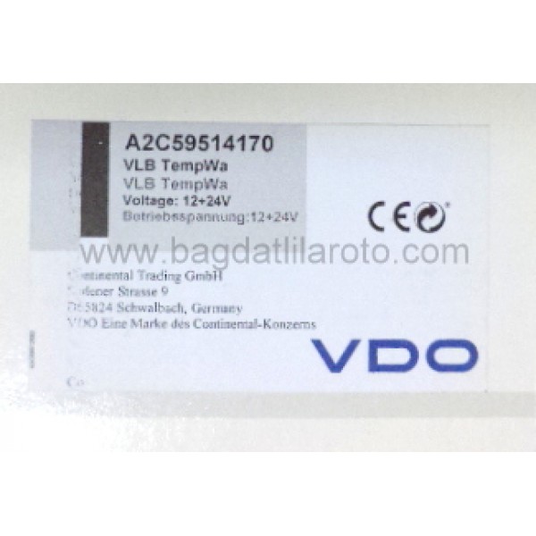 Hararet saati 12-24V çap 52mm 120'c VDO MARINE A2C59514170 - A2C53413385 