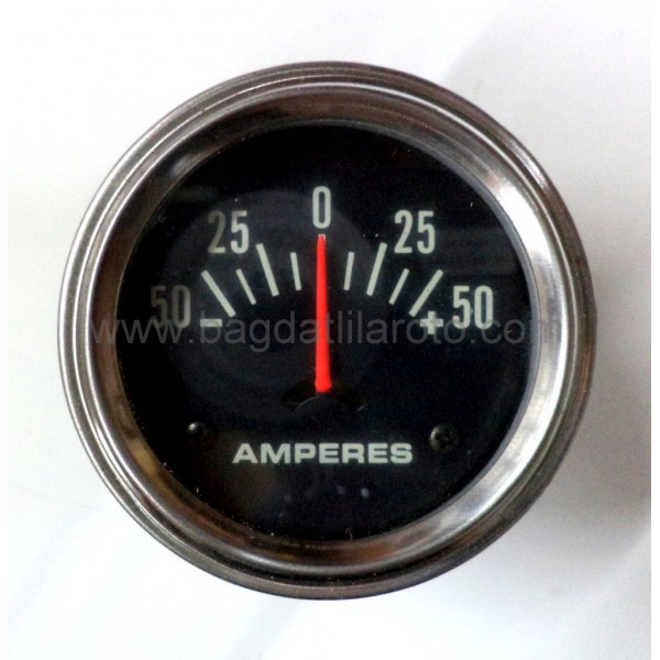 Ampermetre 50 Amper çap 52mm Universal tip İTHAL