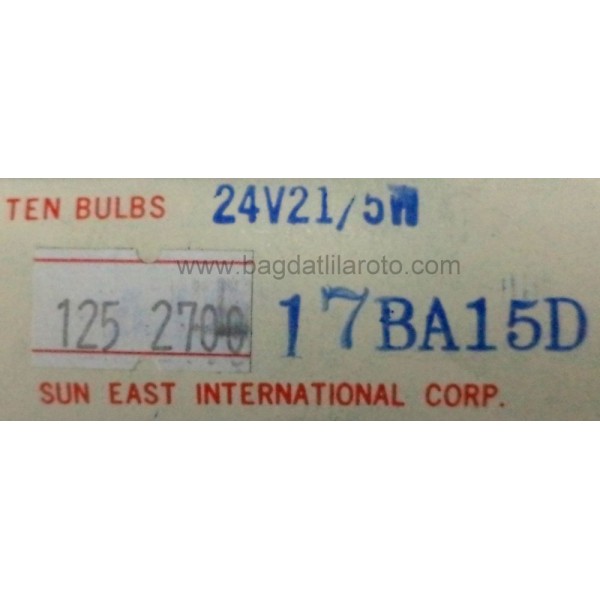 24V 21-5W 1176 Ampul BA15D SUN EAST 