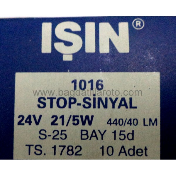 24V 21-5W 1016 Ampul BAY15D IŞIN