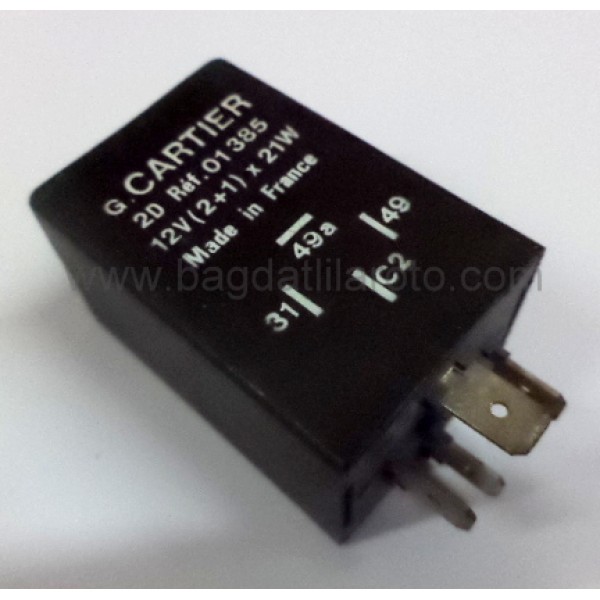 Flaşör 12V 4 uçlu (Renault 21) 01 385 CARTIER 