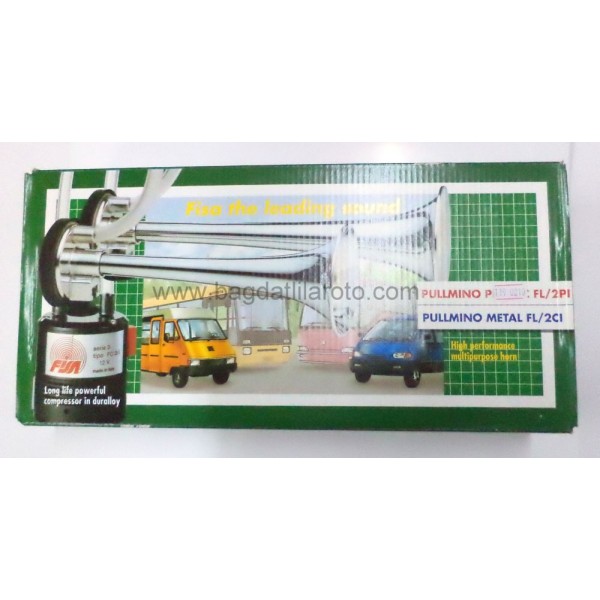 Havalı korna 12V 2 borulu metal fala fala FL2C PULMINO FISA